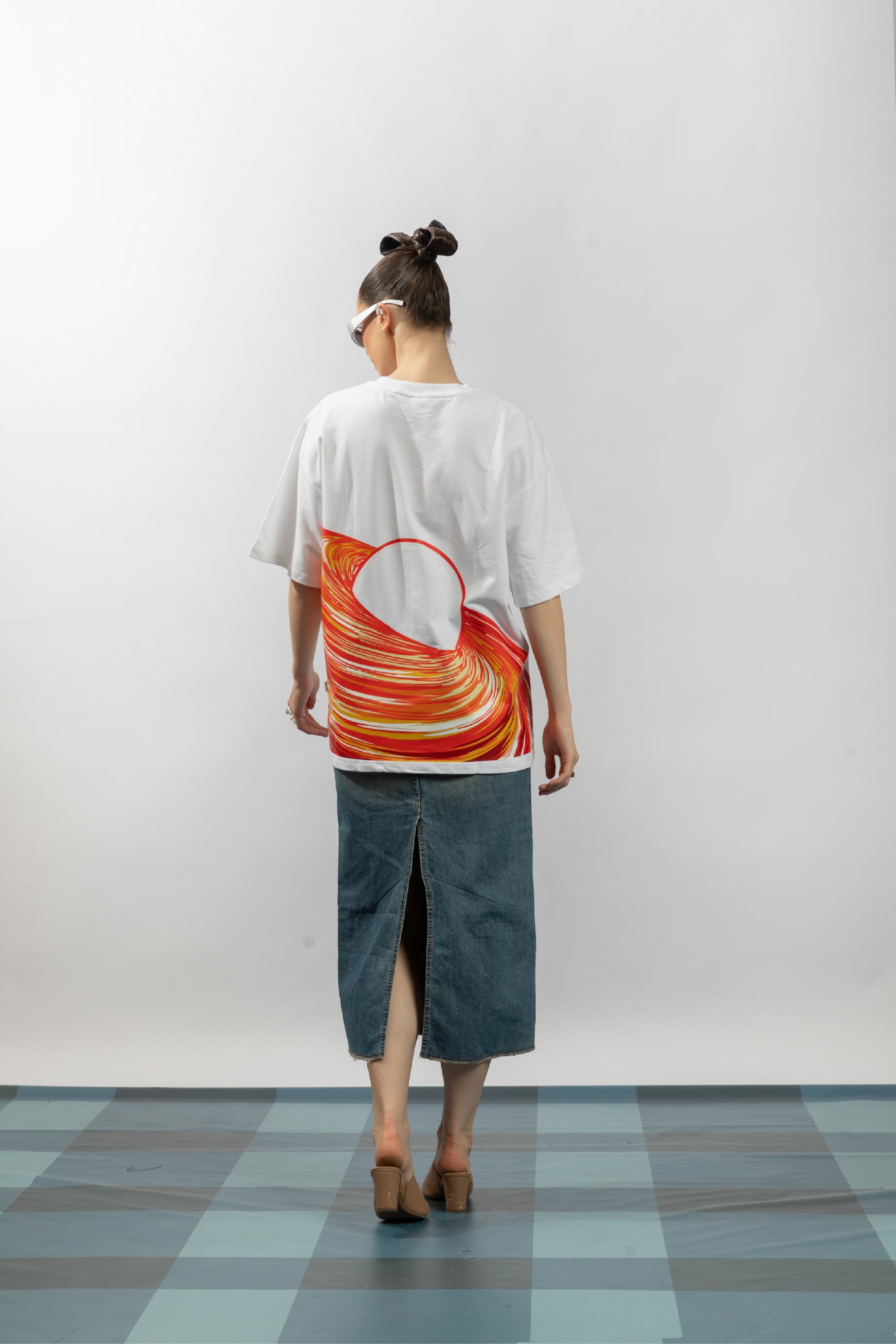 Black Hole Swirl Oversized T-shirt