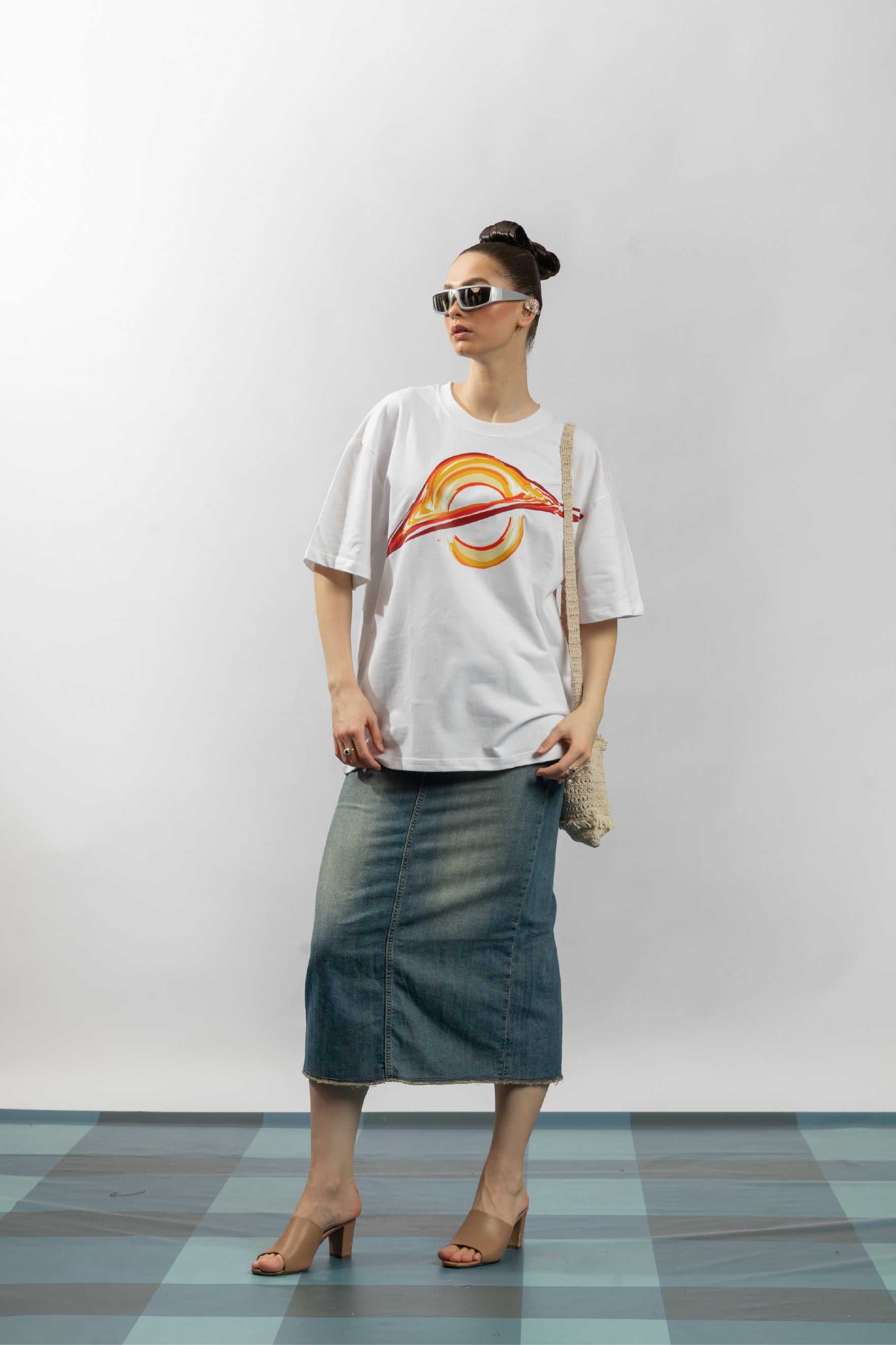Black Hole Swirl Oversized T-shirt
