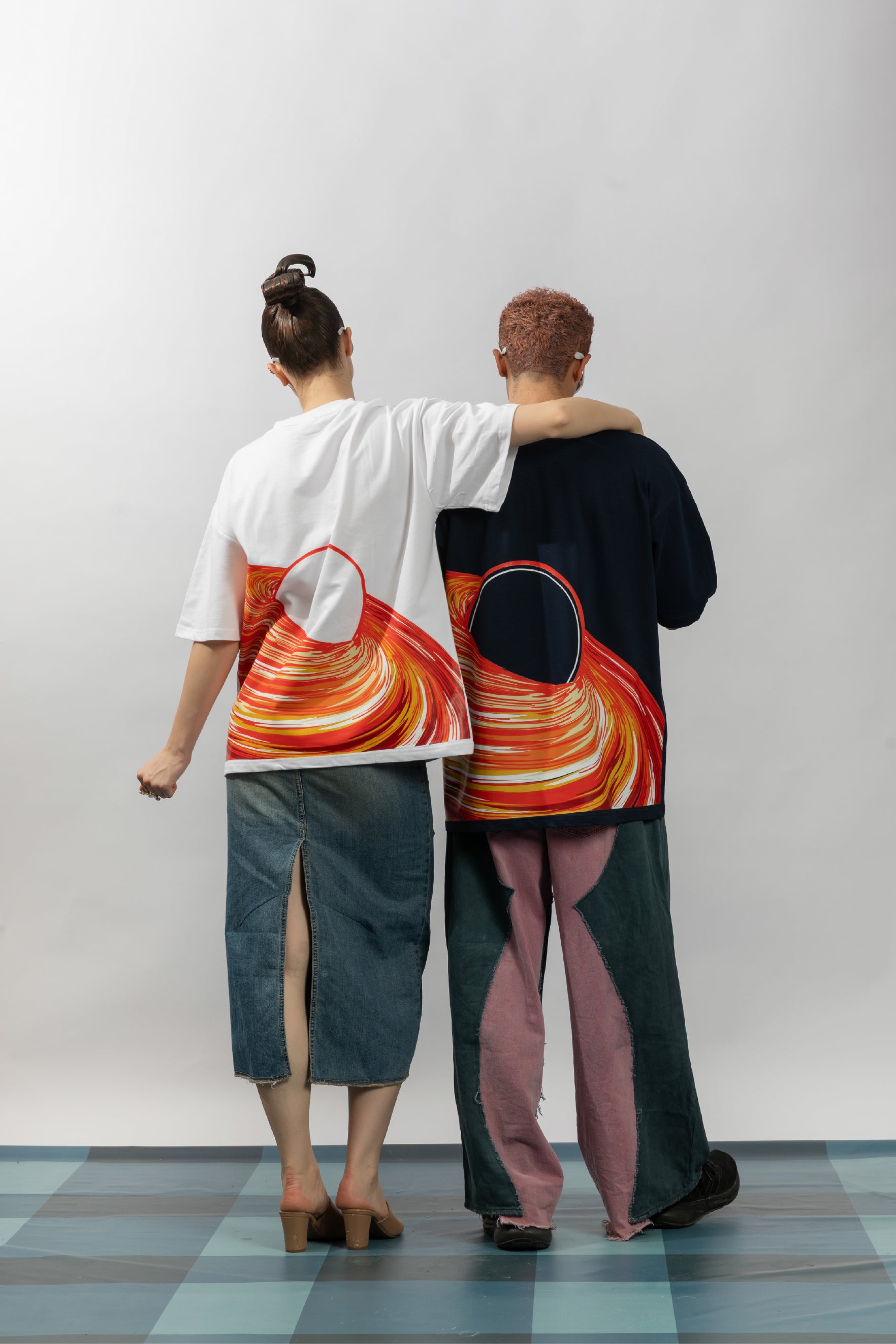 Black Hole Swirl Oversized T-shirt