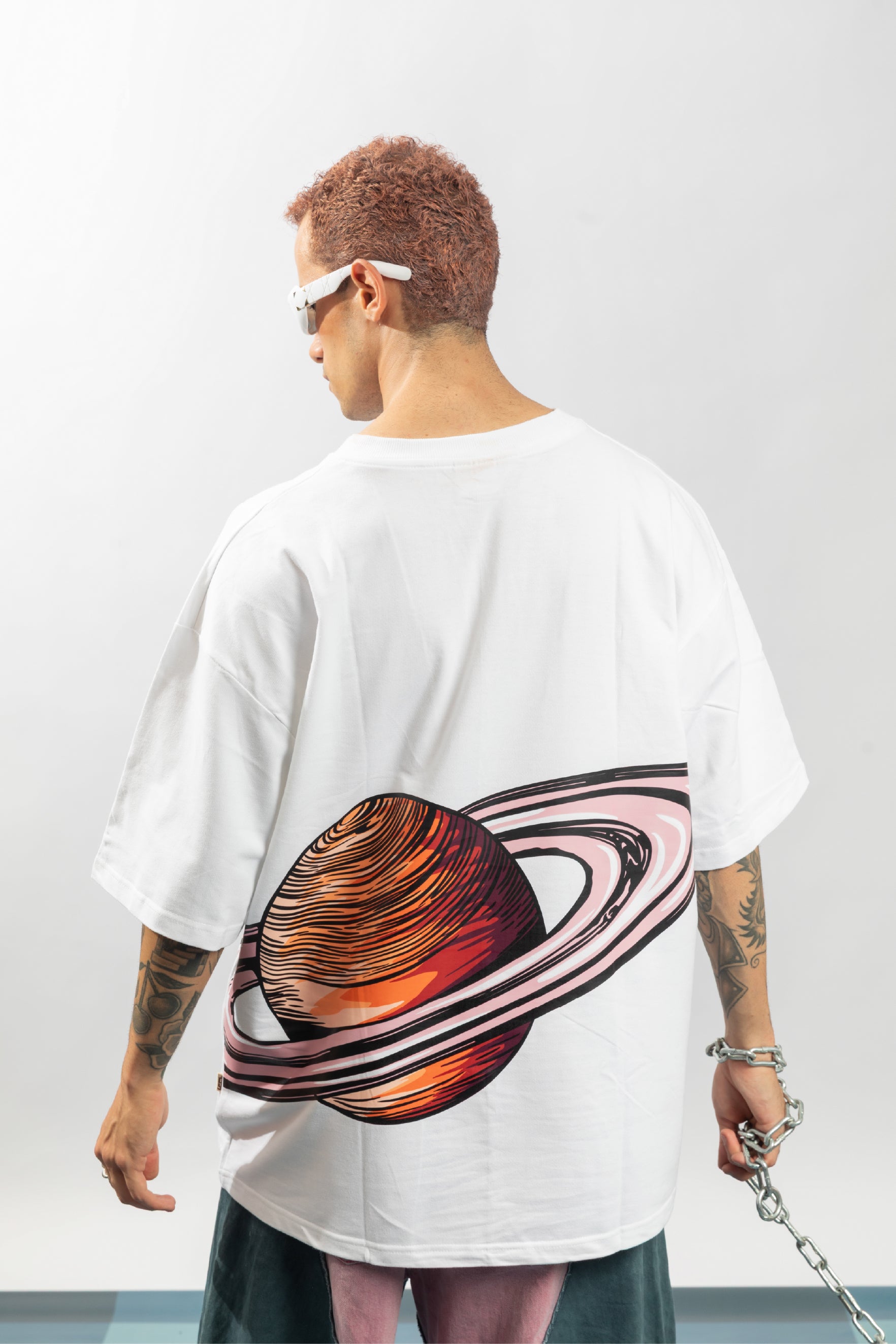 Pastel Saturn Oversized T shirt