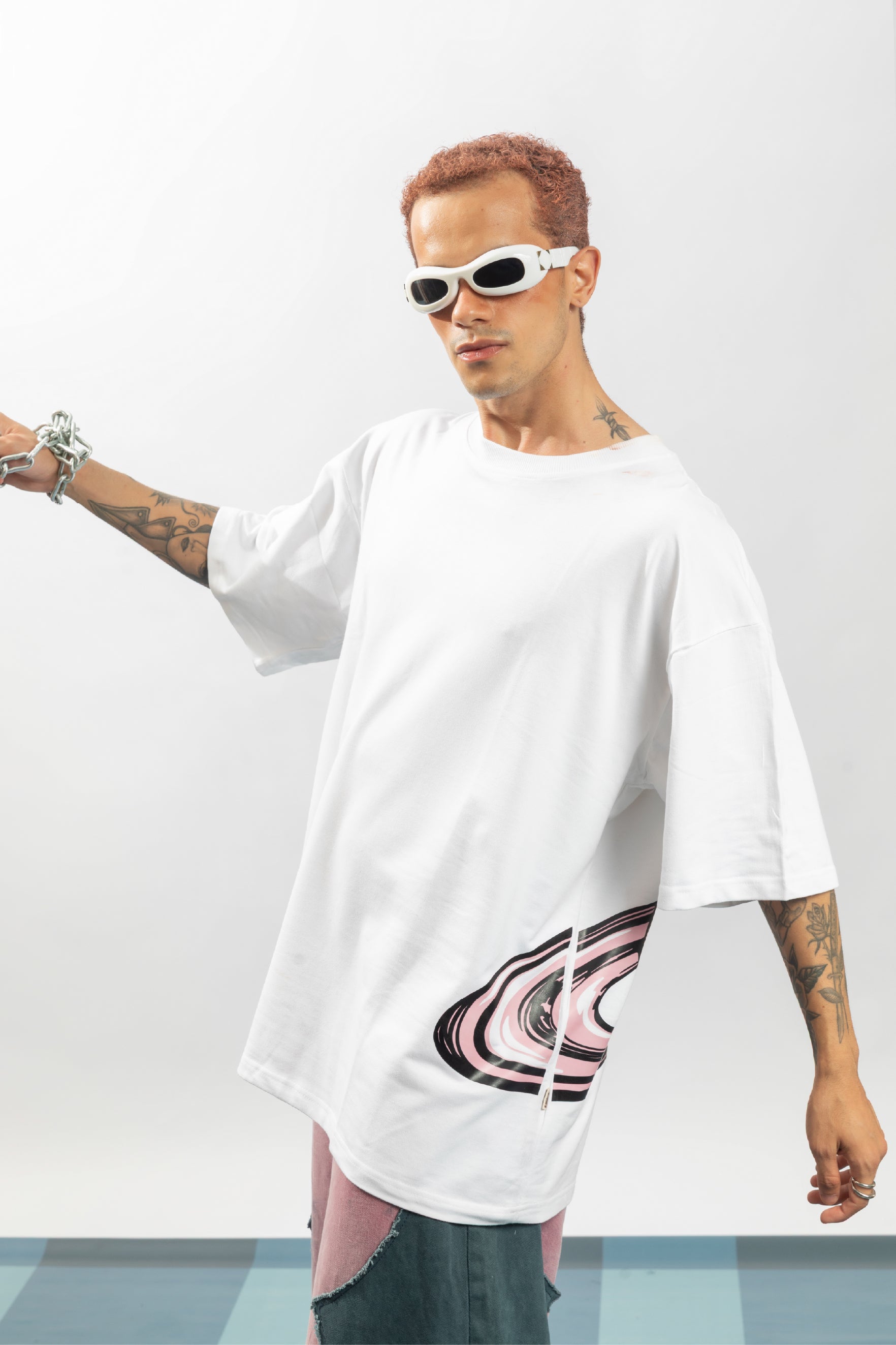 Pastel Saturn Oversized T shirt