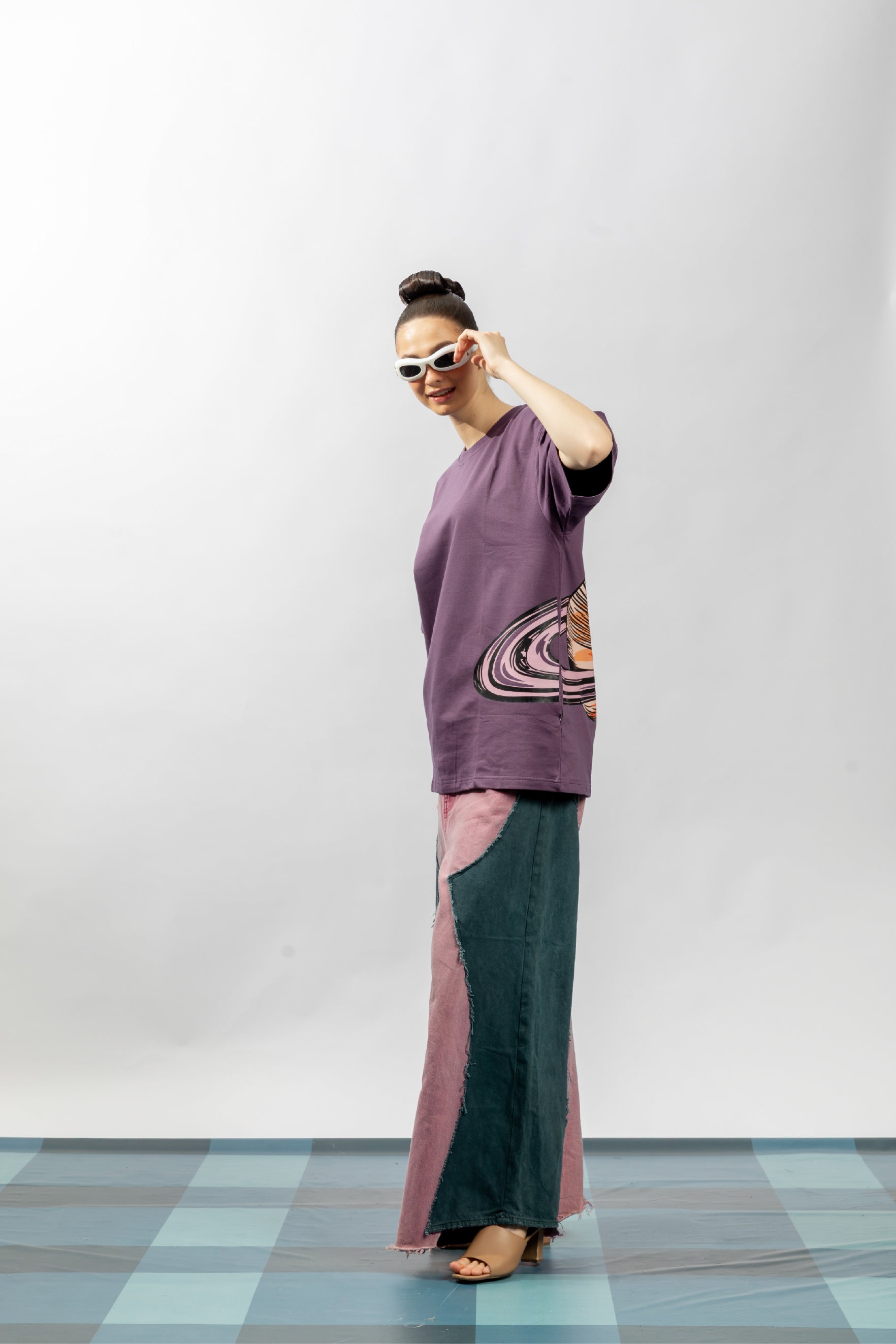 Pastel Saturn Oversized T shirt