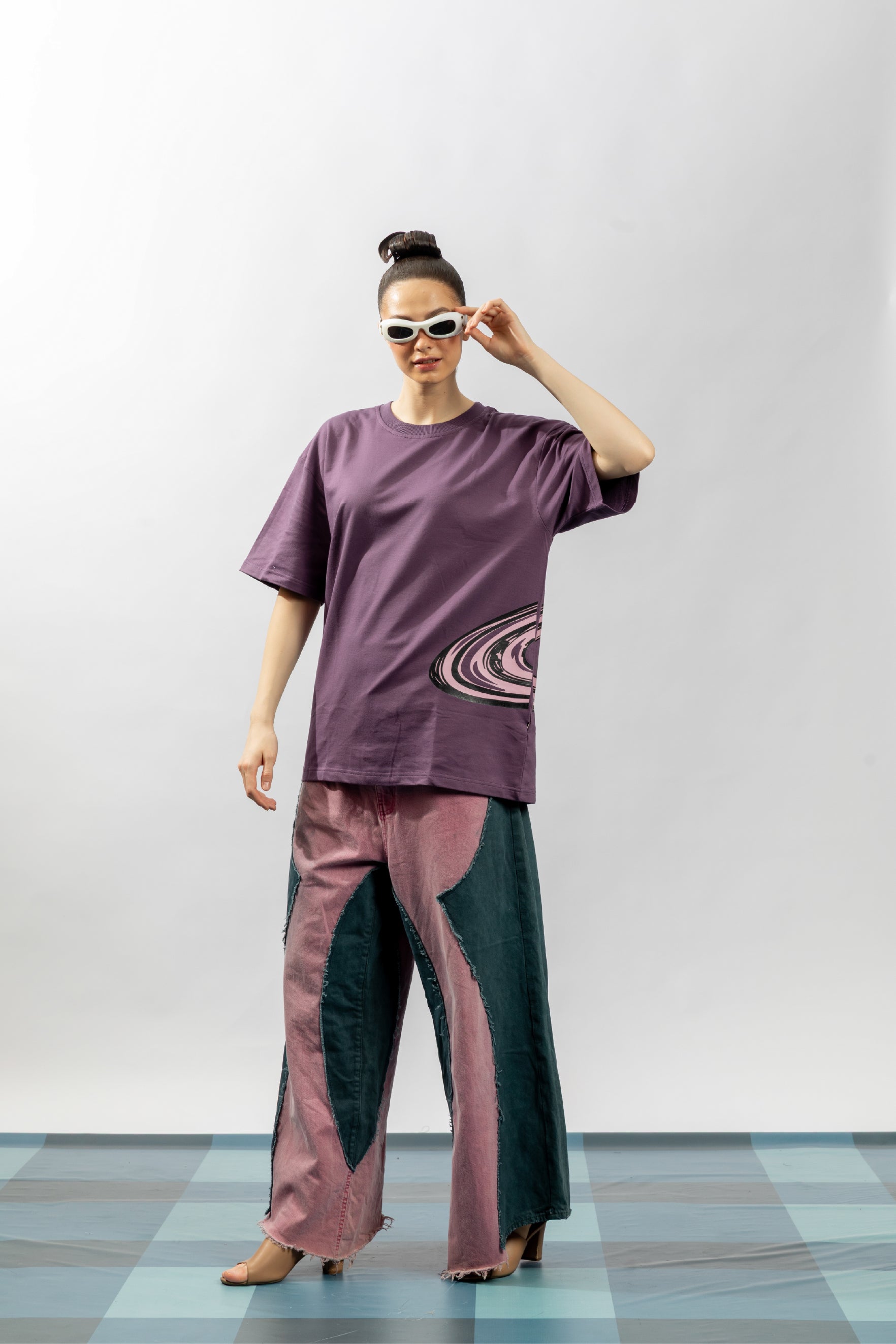 Pastel Saturn Oversized T shirt