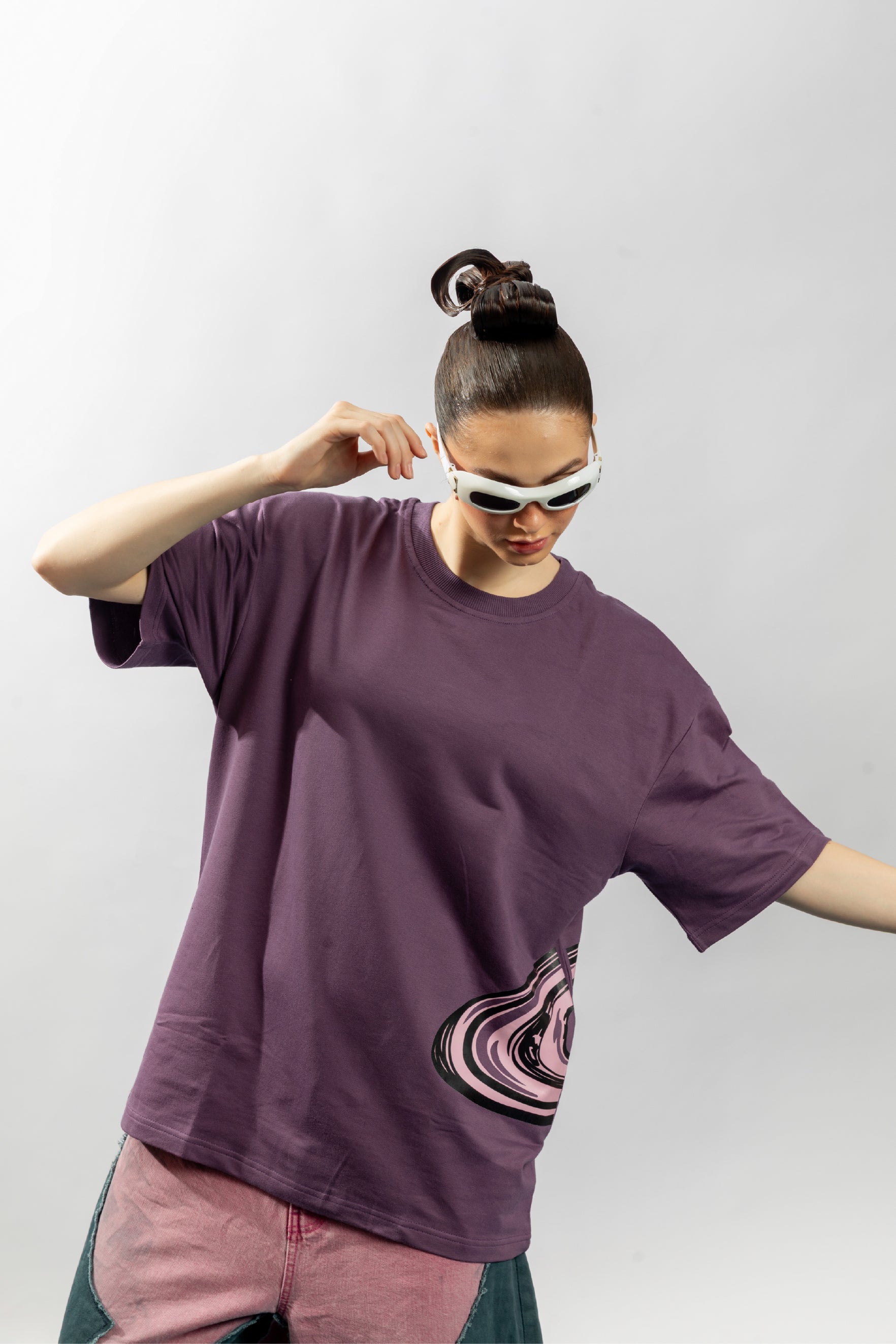 Pastel Saturn Oversized T shirt