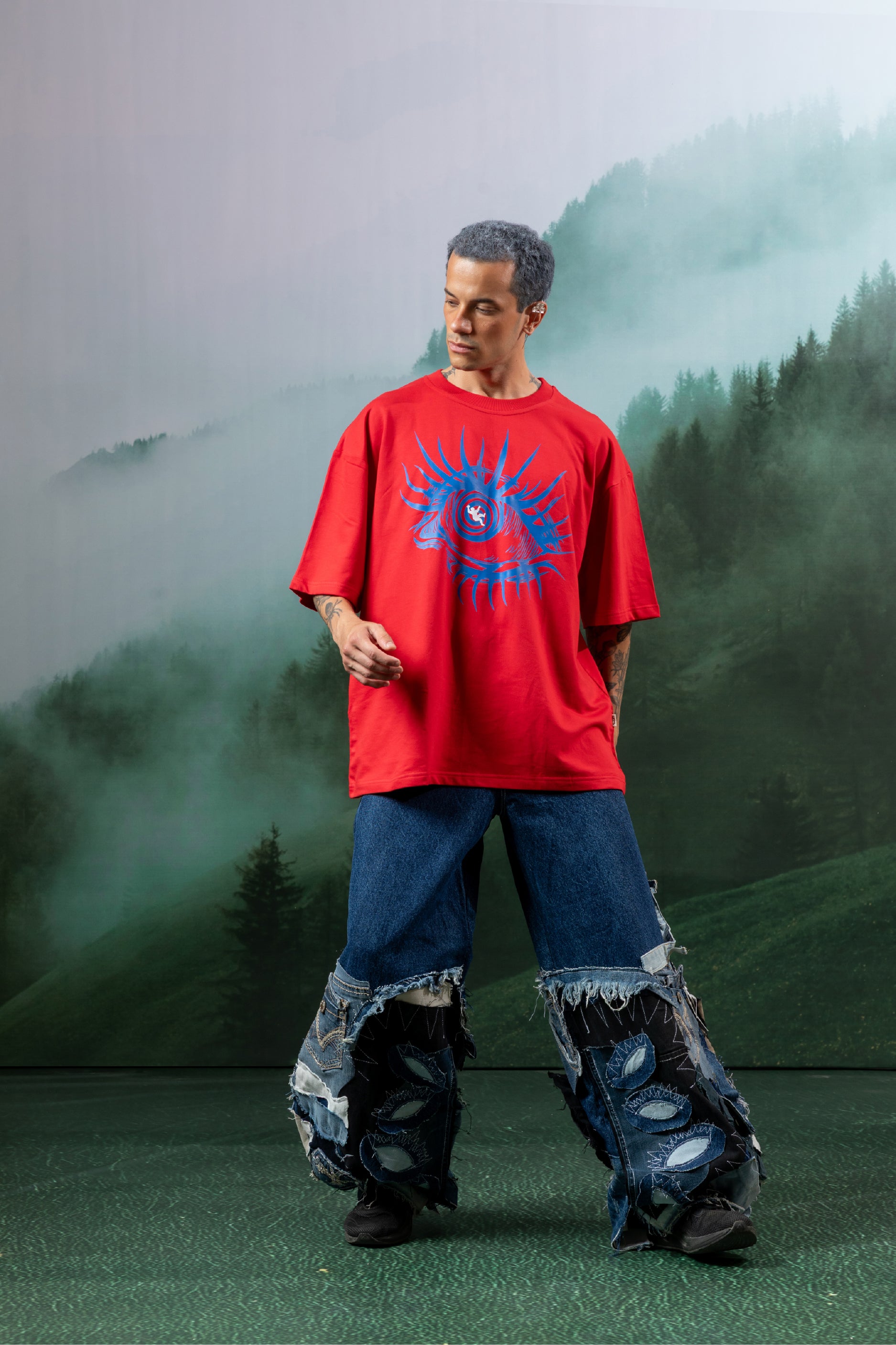 Illsuion Eye Oversized T shirt