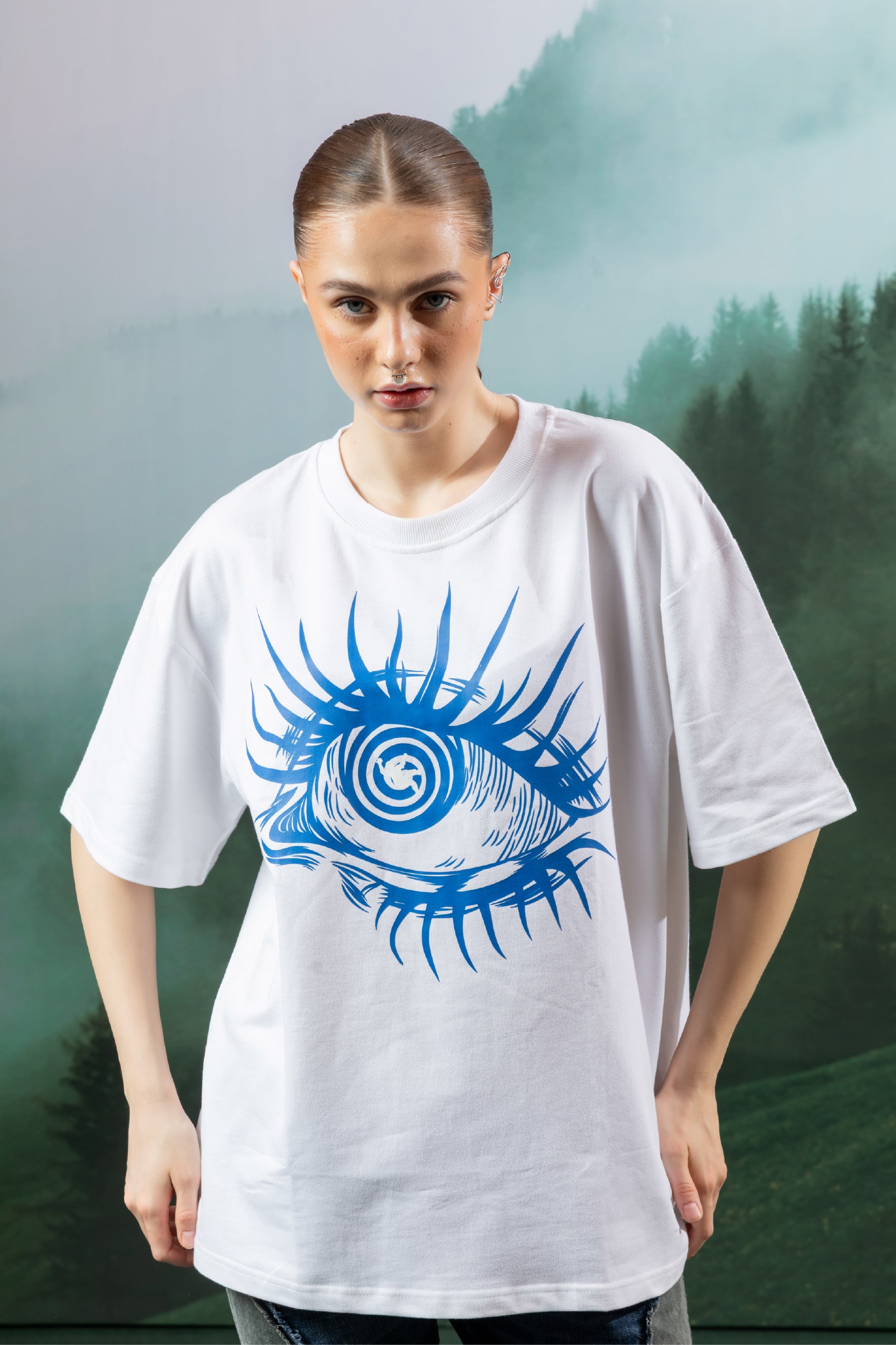 Illsuion Eye Oversized T shirt