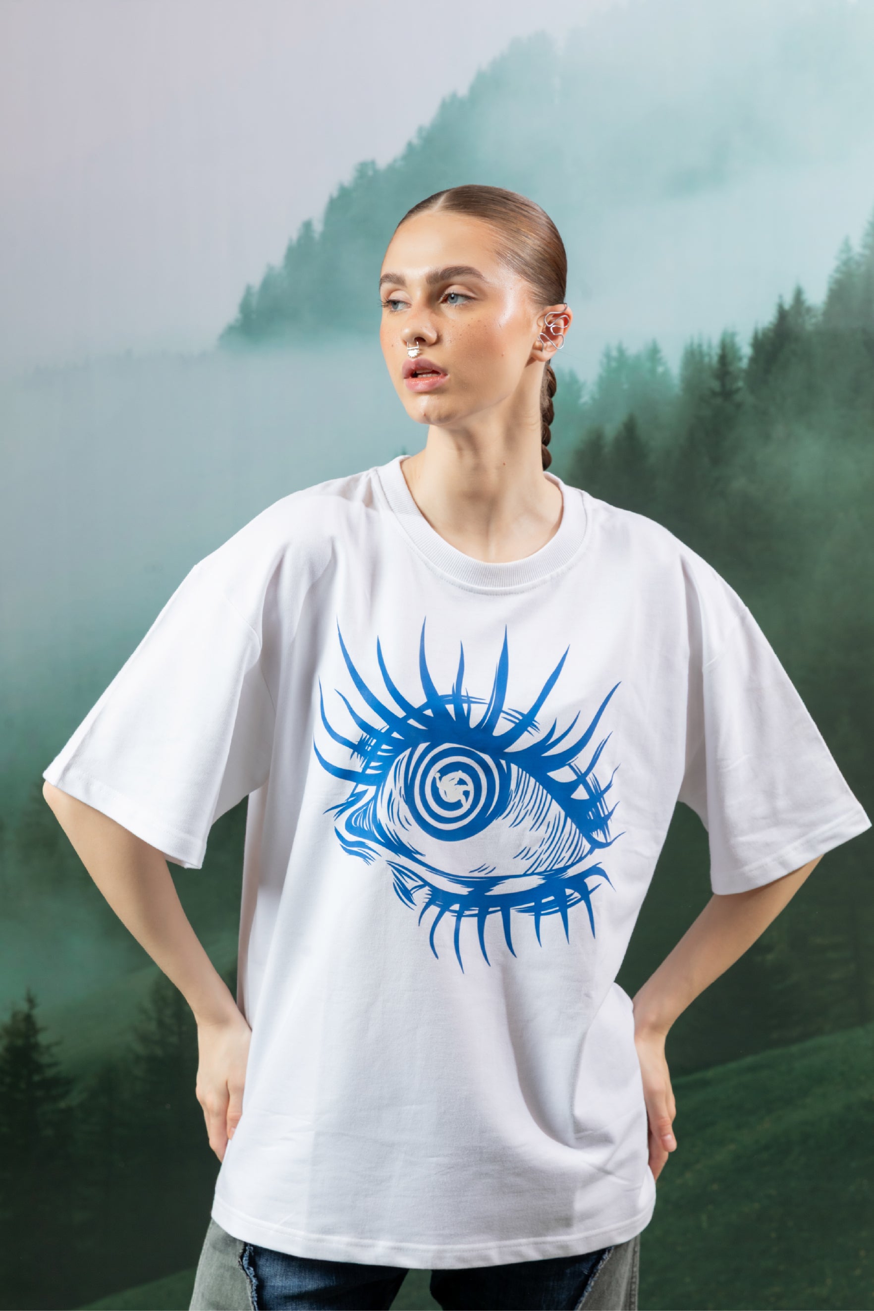 Illsuion Eye Oversized T shirt