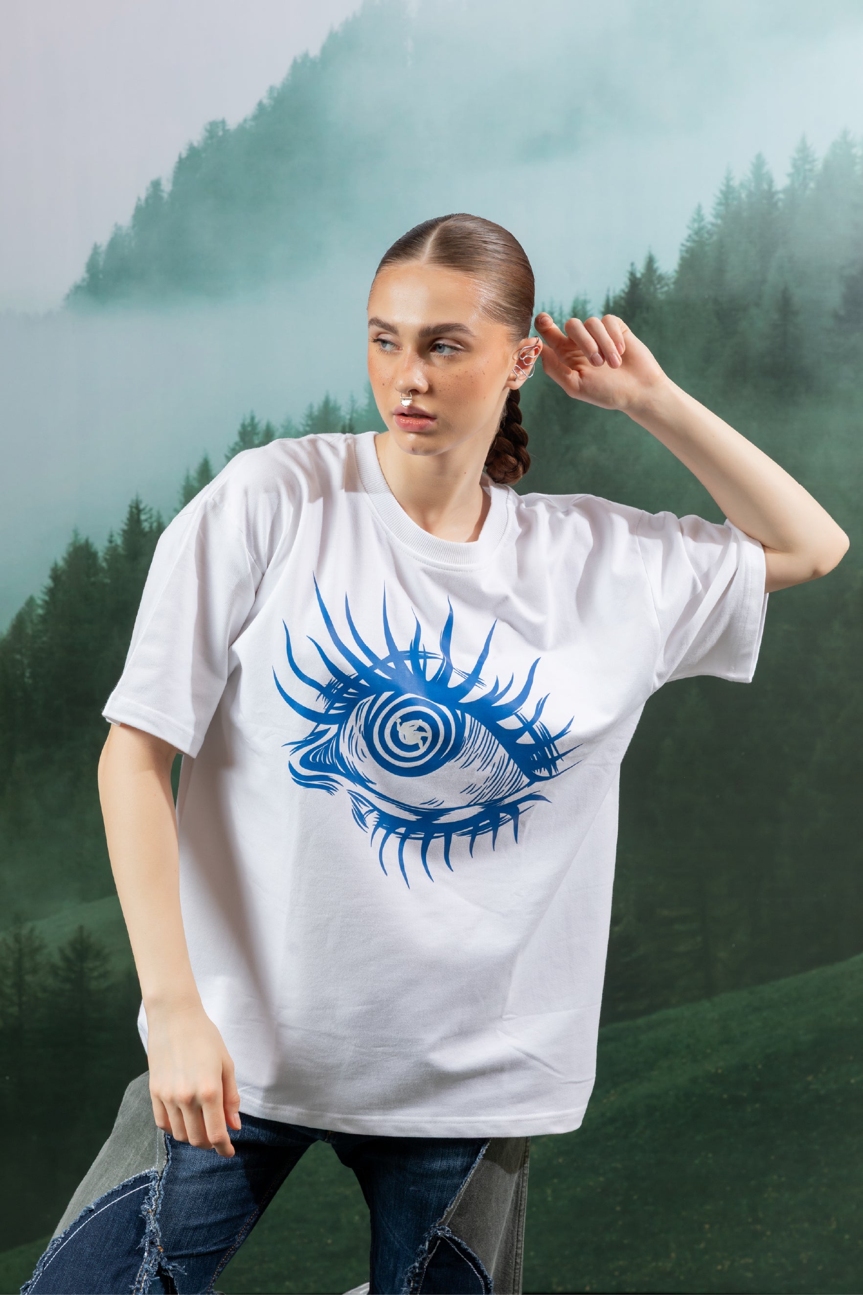 Illsuion Eye Oversized T shirt